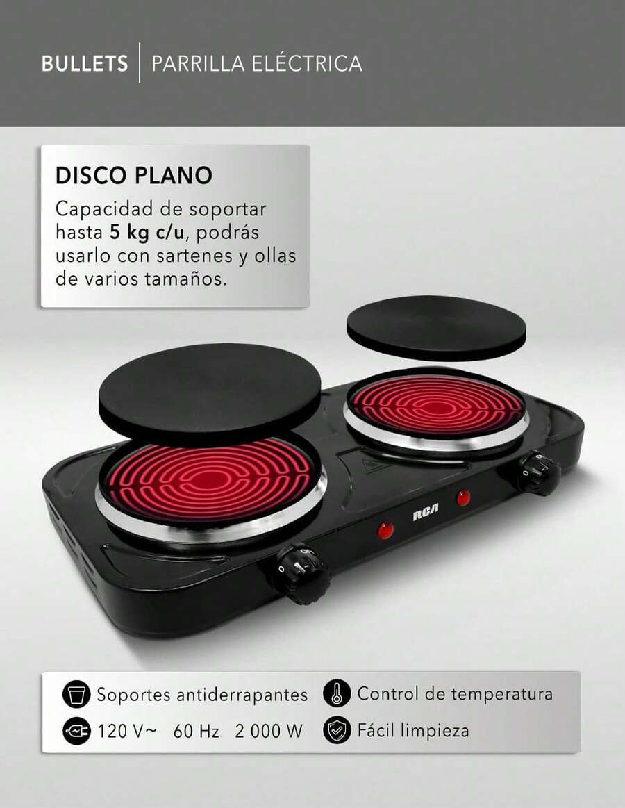RCA Parrilla Eléctrica RC2000N