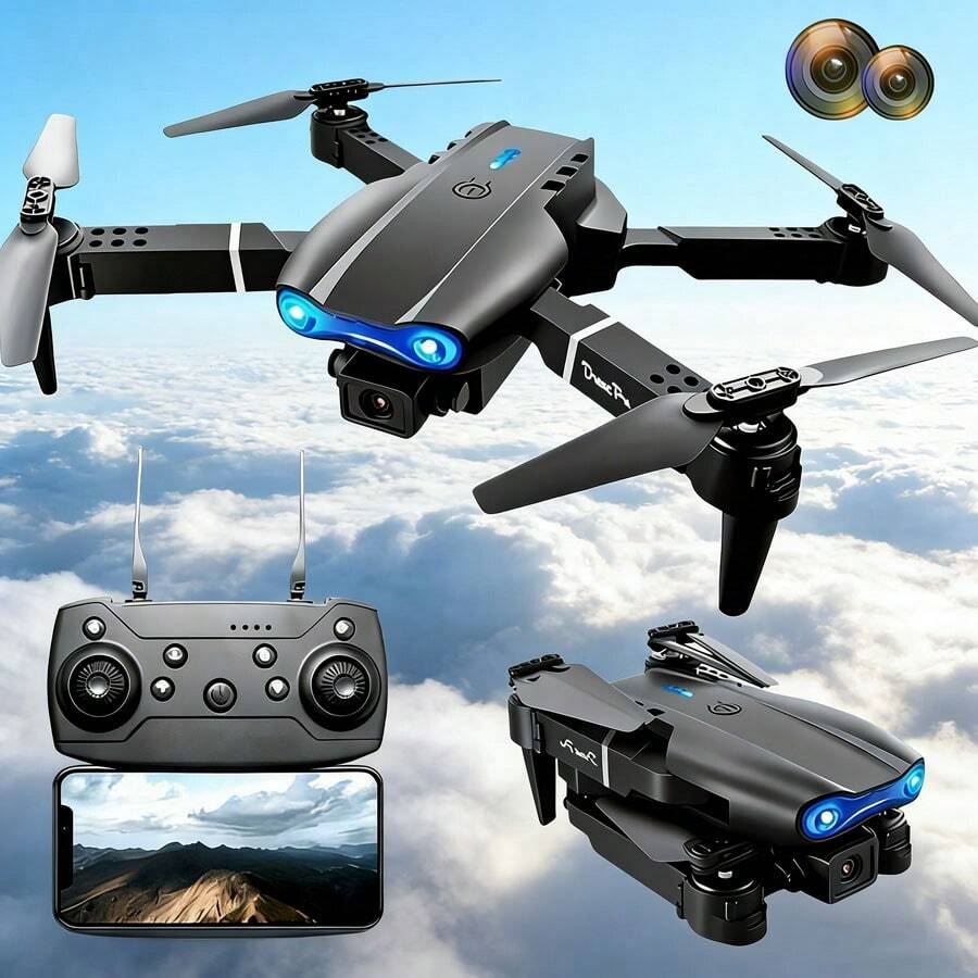 Drone con cámara dual E99 con Wi-Fi