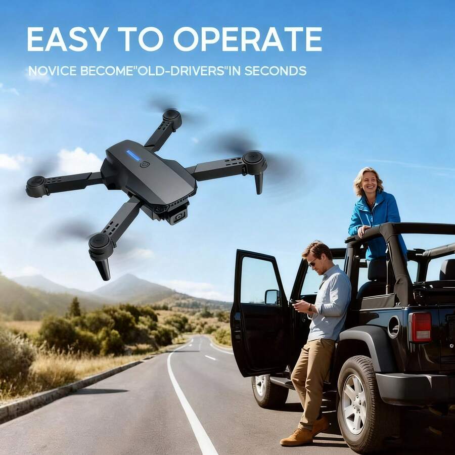 Drone - Plegable y portátil con 2 cámaras y control remoto