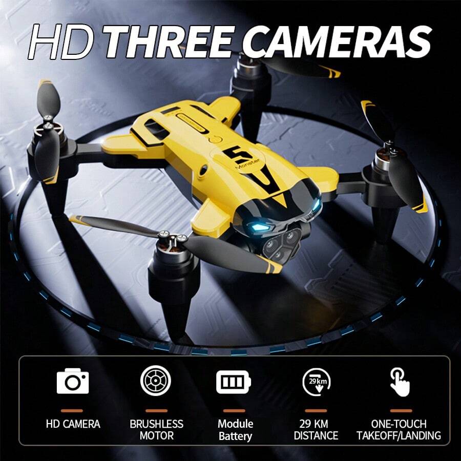 Drone de alta definición con tres cámaras
