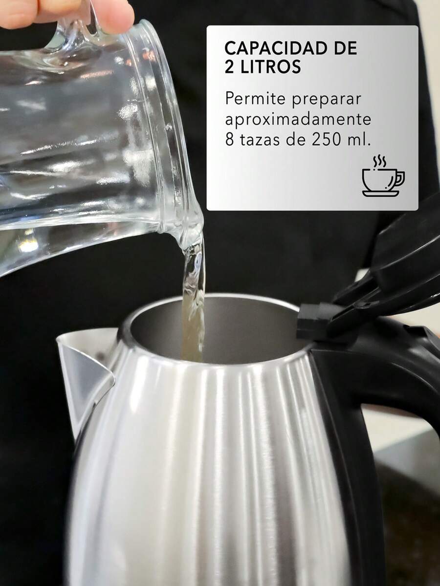 RCA Tetera Eléctrica de Acero Inoxidable