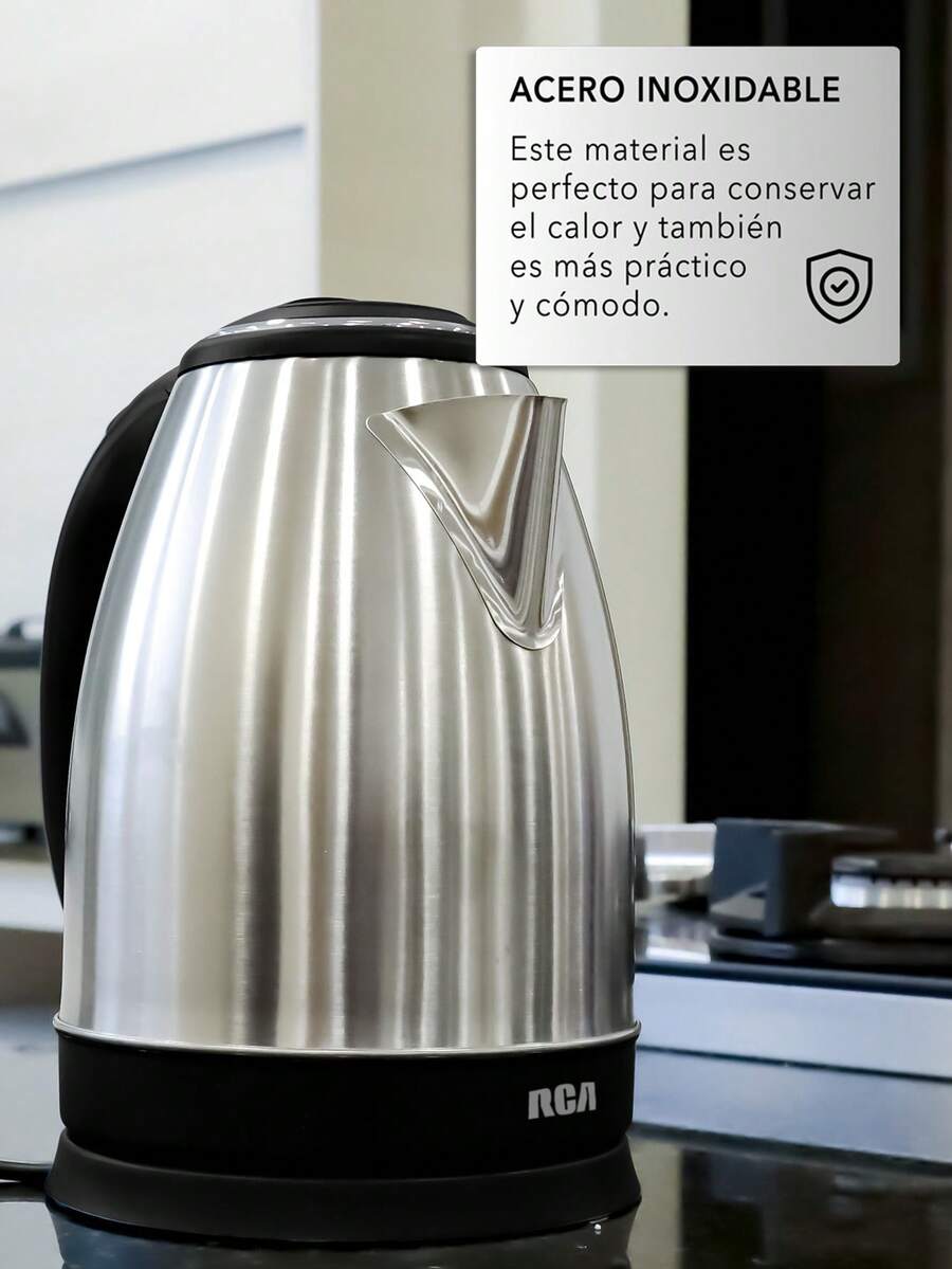 RCA Tetera Eléctrica de Acero Inoxidable