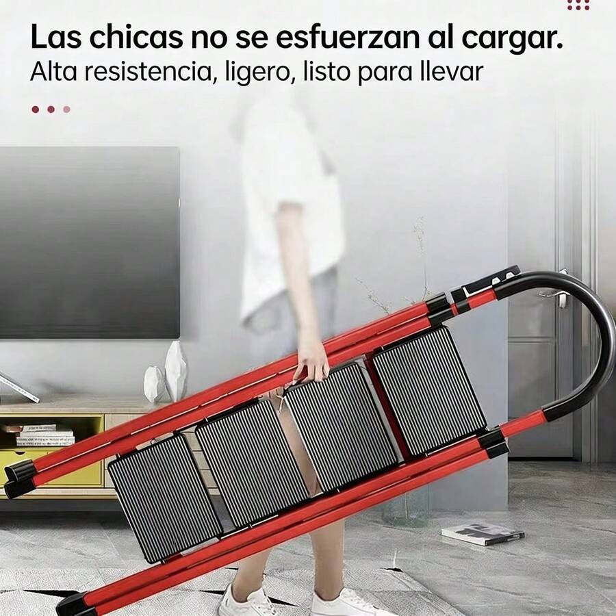 Escalera Plegable Antideslizante de 3/4/5 Peldaños con Asa