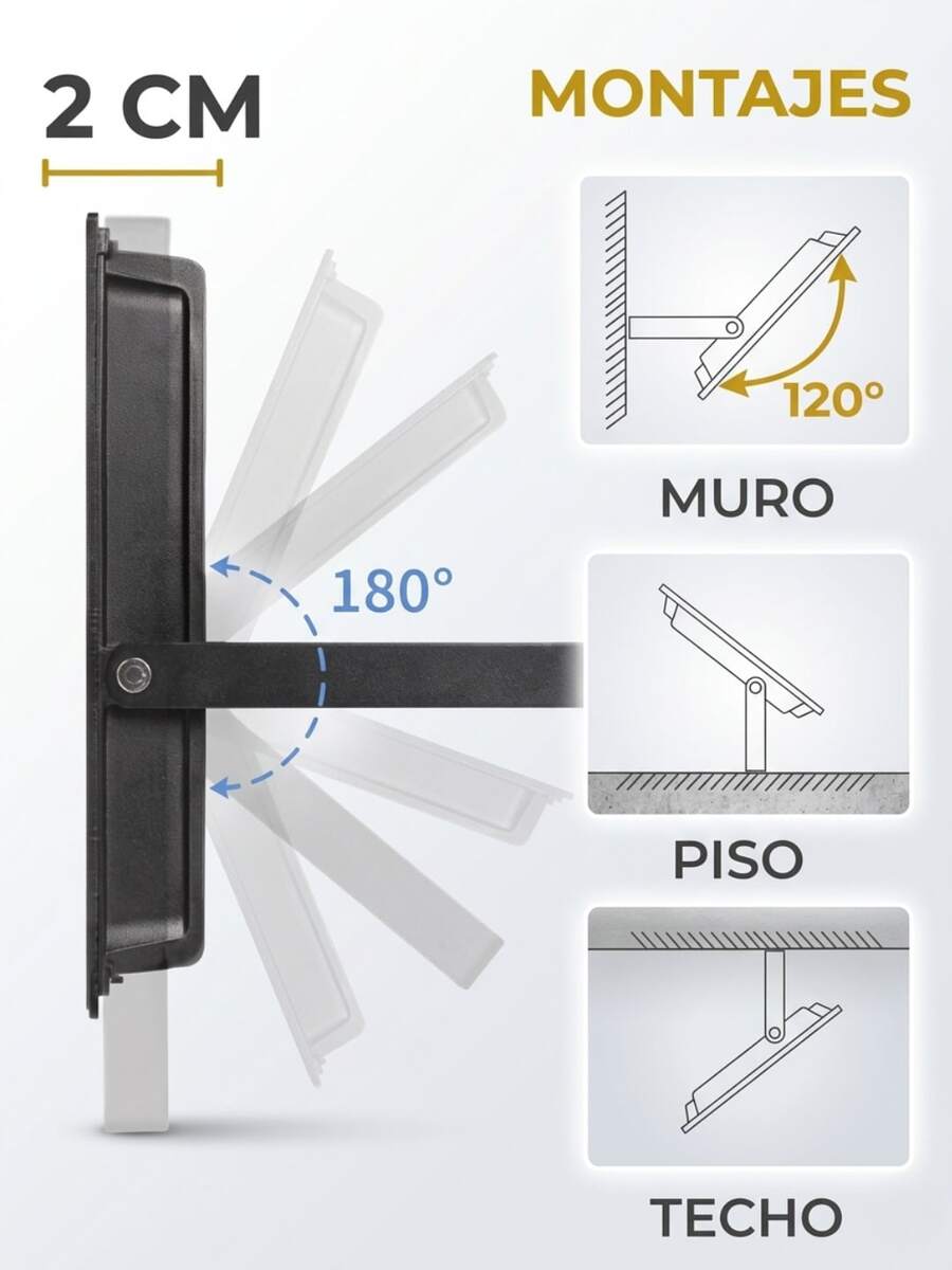 Reflector LED Ajustable de 150w con Grado de Protección