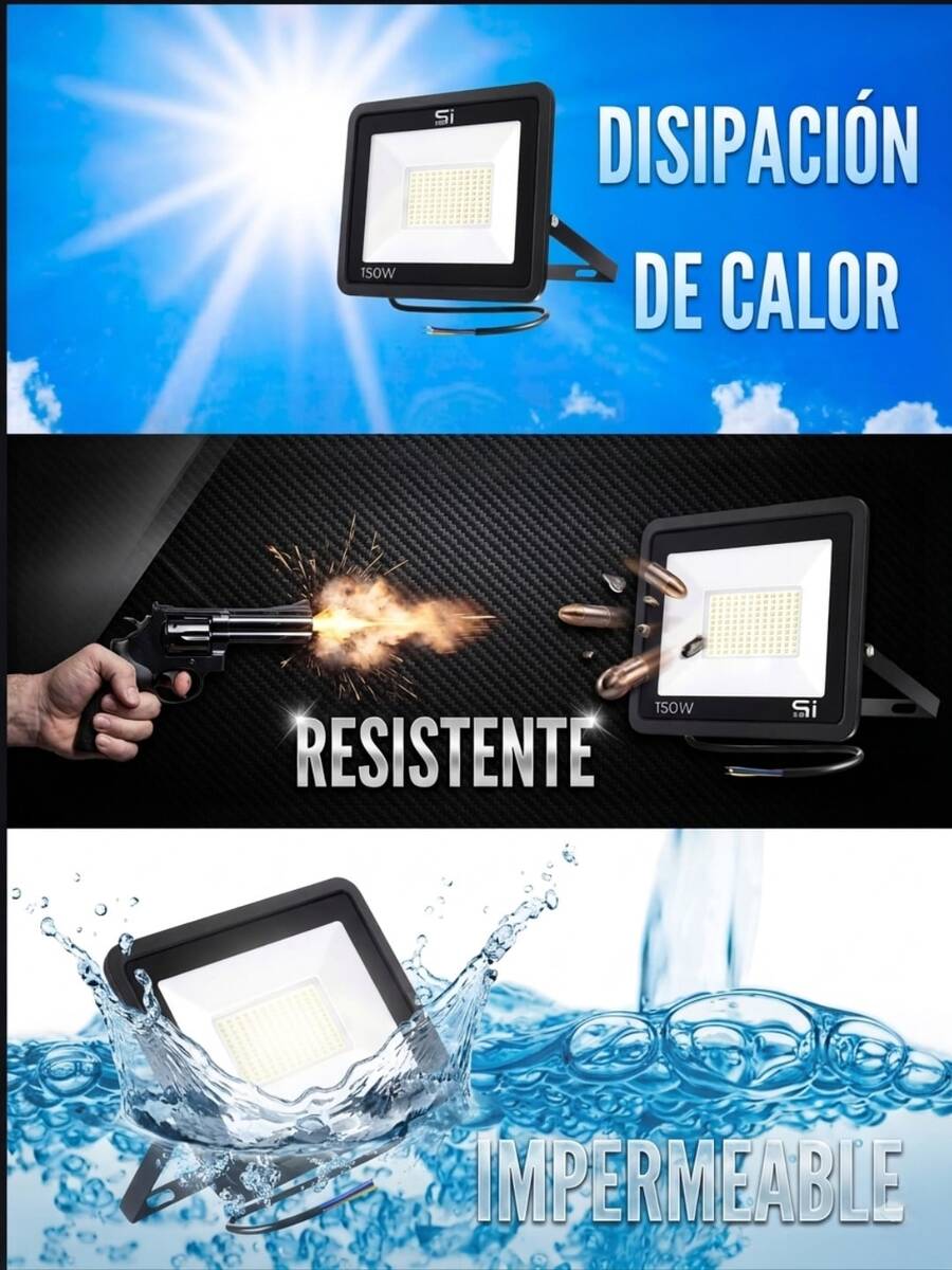 Reflector LED Ajustable de 150w con Grado de Protección