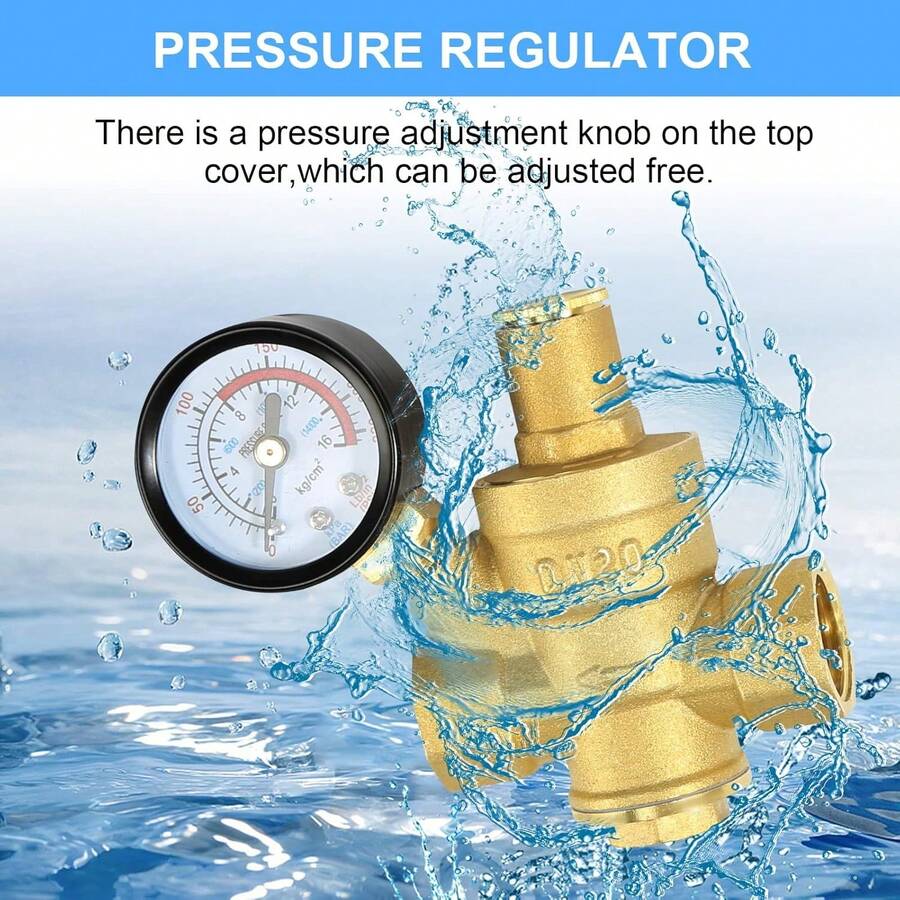 Válvula Reducto Regulador Presión Agua Dn20 Manometro