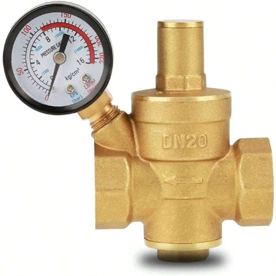 Válvula Reducto Regulador Presión Agua Dn20 Manometro