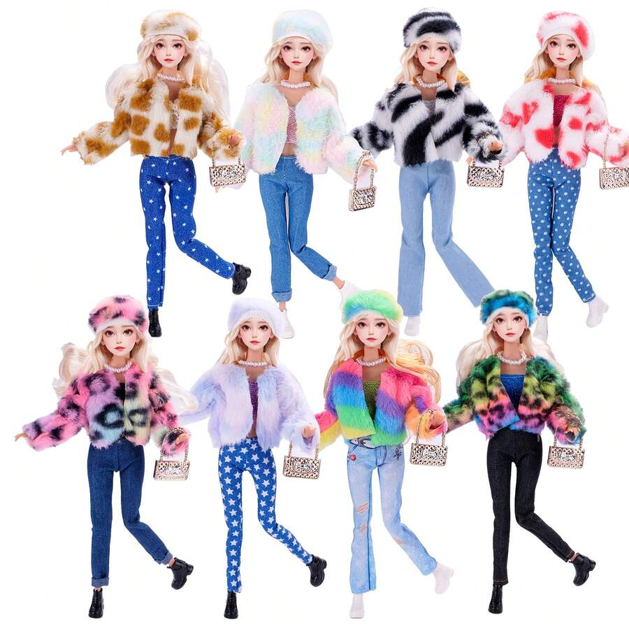Set de 6 piezas de accesorios de moda adecuados para muñecas