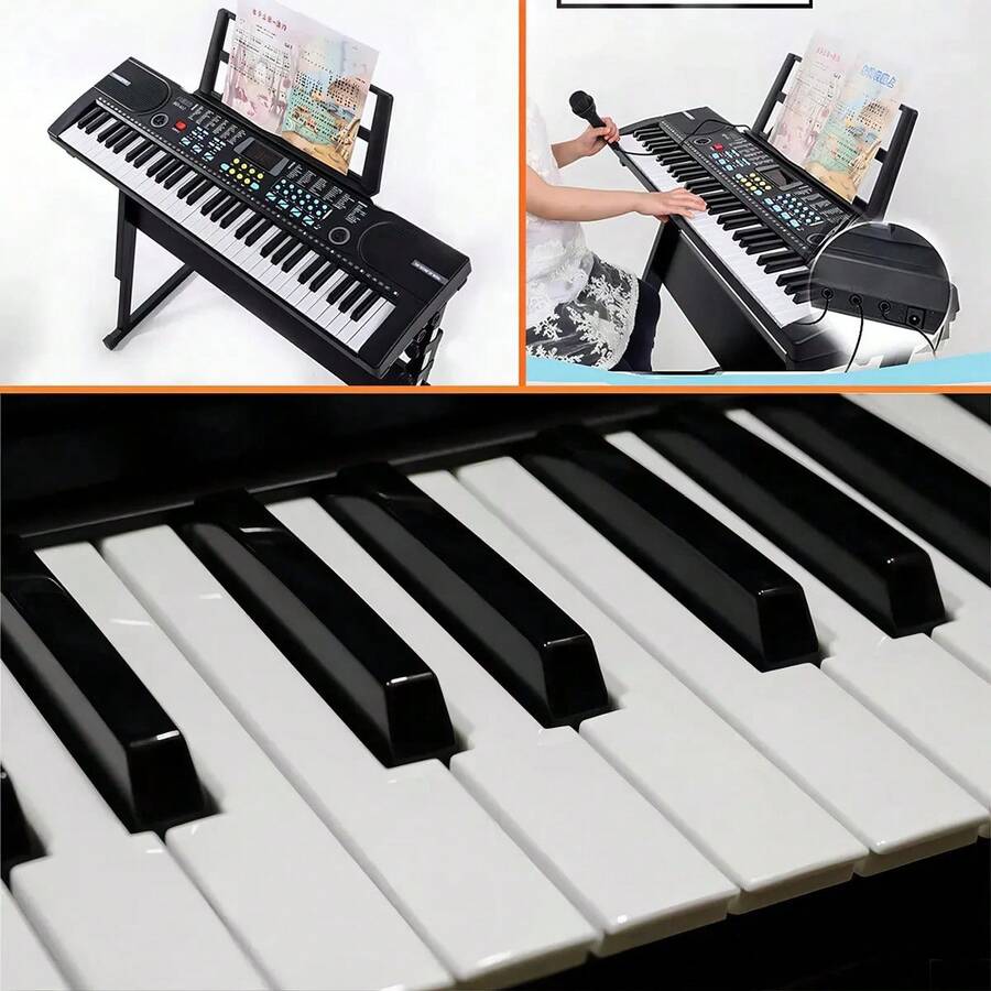 Piano Musical 61 Teclas Con Micrófono