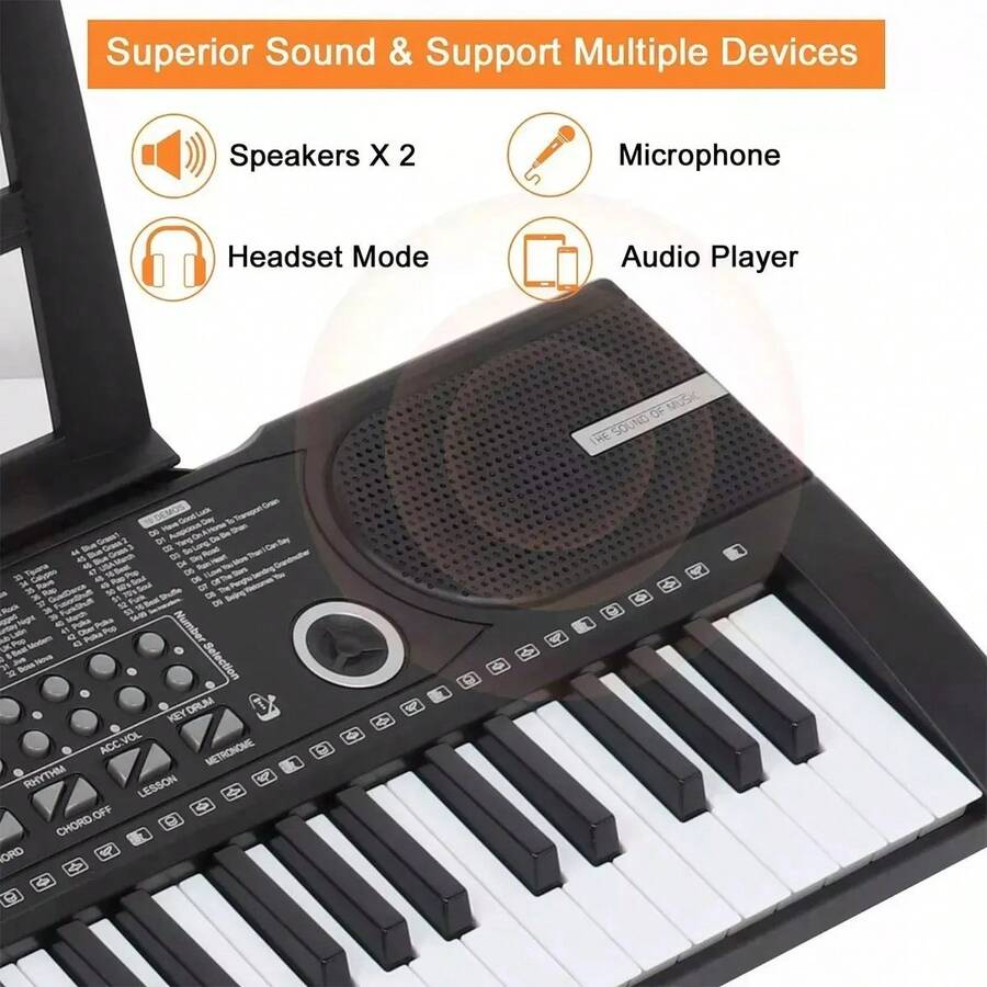 Piano Musical 61 Teclas Con Micrófono