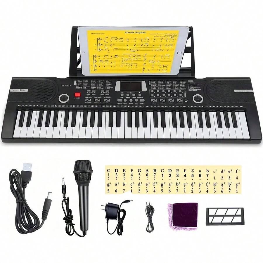 Piano Musical 61 Teclas Con Micrófono