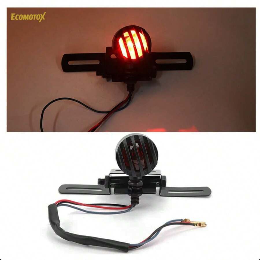Calavera Negra Completa Universal con Soporte LED