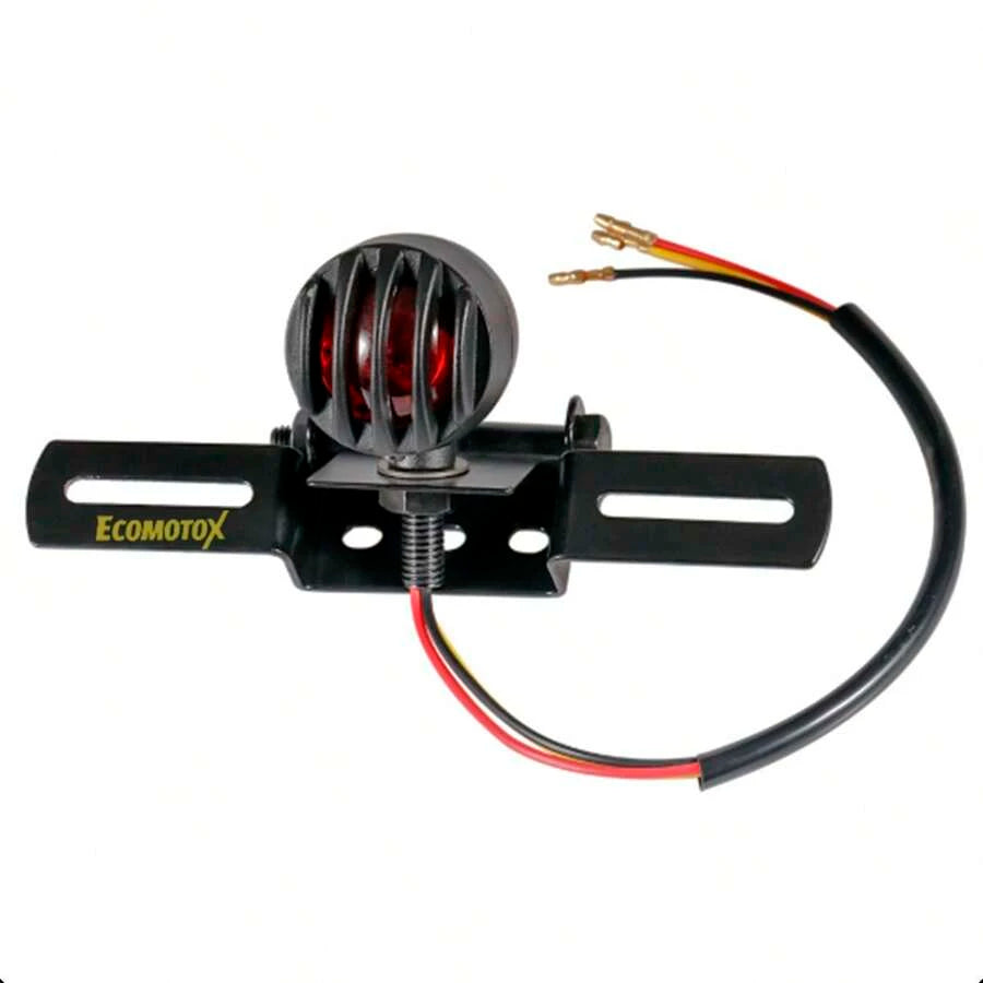 Calavera Negra Completa Universal con Soporte LED