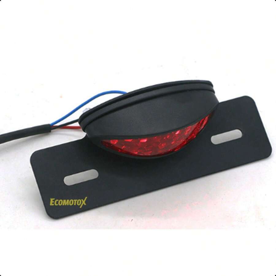 Calavera Negra con Mica Roja Universal Luz Trasera 12V Alto Desempeño