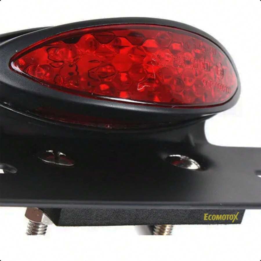 Calavera Negra con Mica Roja Universal Luz Trasera 12V Alto Desempeño