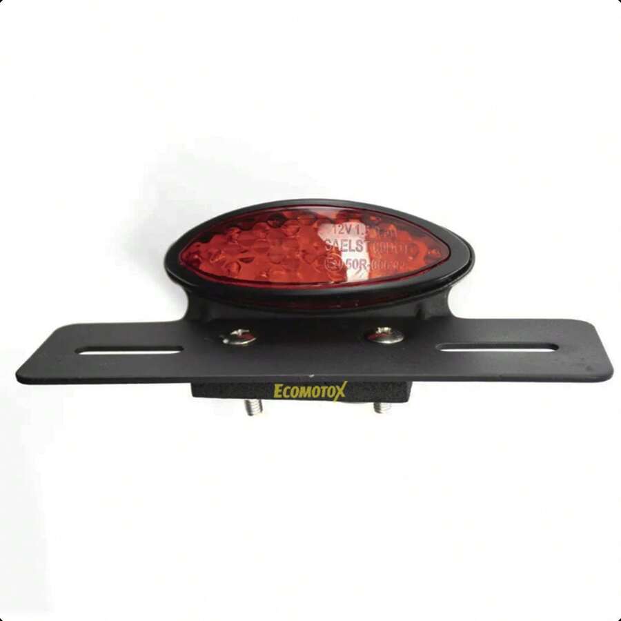Calavera Negra con Mica Roja Universal Luz Trasera 12V Alto Desempeño