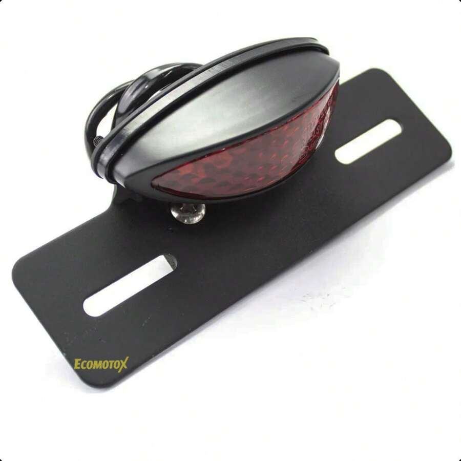 Calavera Negra con Mica Roja Universal Luz Trasera 12V Alto Desempeño
