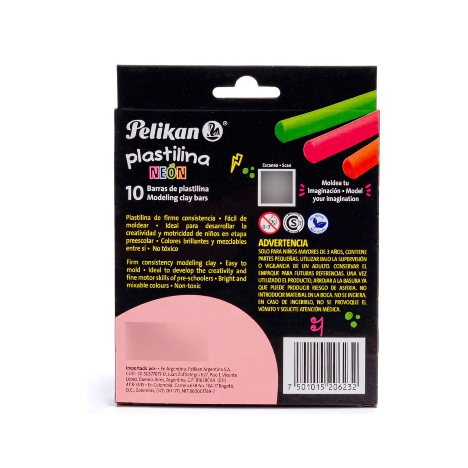 Pack de 3 piezas Plastilina de colores surtidos
