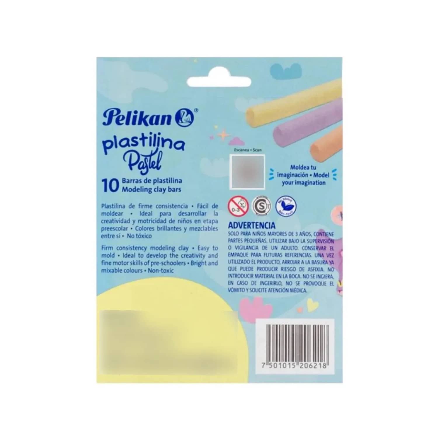 Pack de 3 piezas Plastilina de colores surtidos