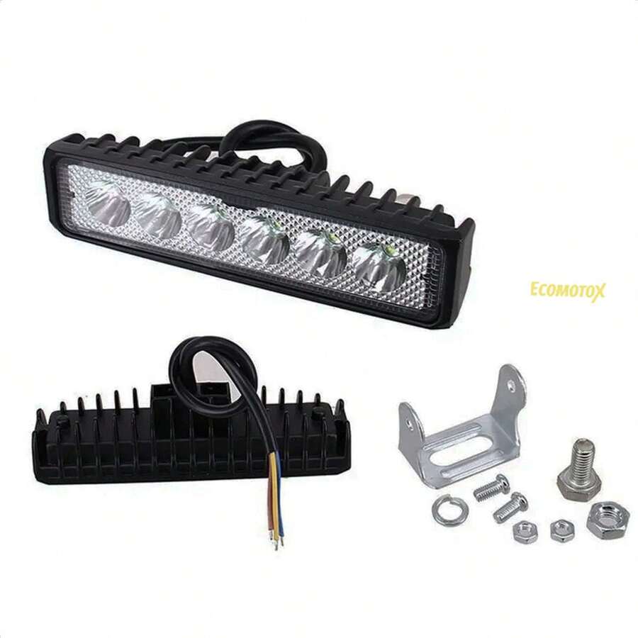 Faro Auxiliar Estrobo 1x4 LED Barra Universal 12V Moto