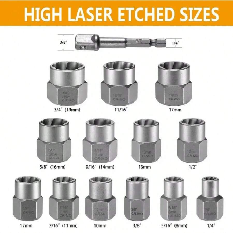 Juego de 14 Piezas de Extractor de Tornillos