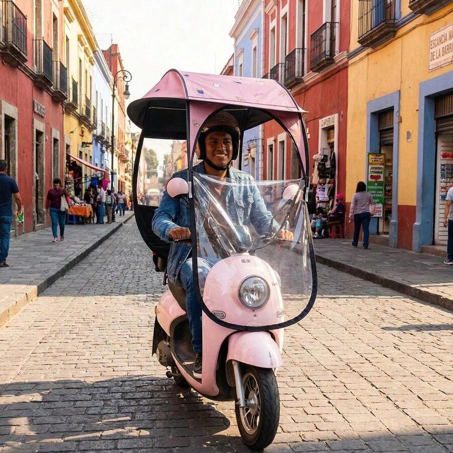 Toldo parasol para bicicleta eléctrica