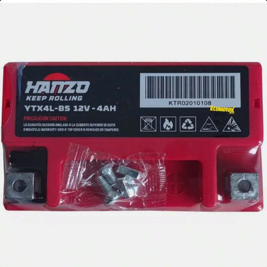 Batería de Gel YTX4L-BS 12V 4Ah Alto Rendimiento Moto