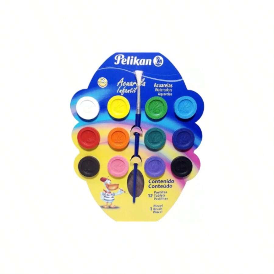 Pack de 3 acuarelas Pelikan con 12 colores