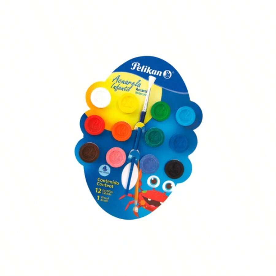 Pack de 3 acuarelas Pelikan con 12 colores