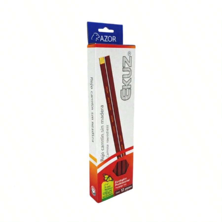 Lápices color rojo carmín pack con 12pz