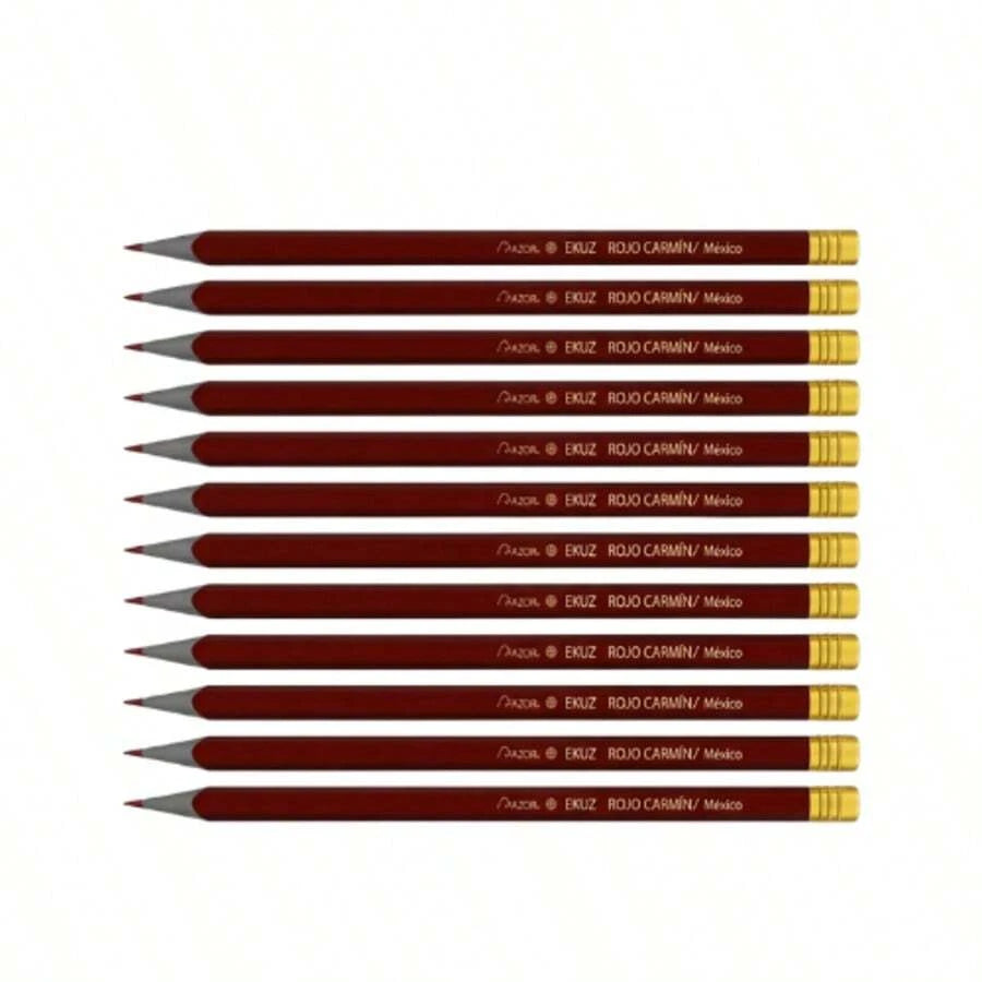 Lápices color rojo carmín pack con 12pz