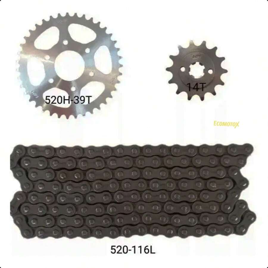 Kit de Arrastre 520H Sprocket 39/14 + Cadena 116L Moto 200