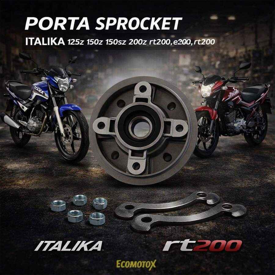 Porta Sprocket Moto 125Z 150Z 200Z RT200 EX200 Negro Reforzado