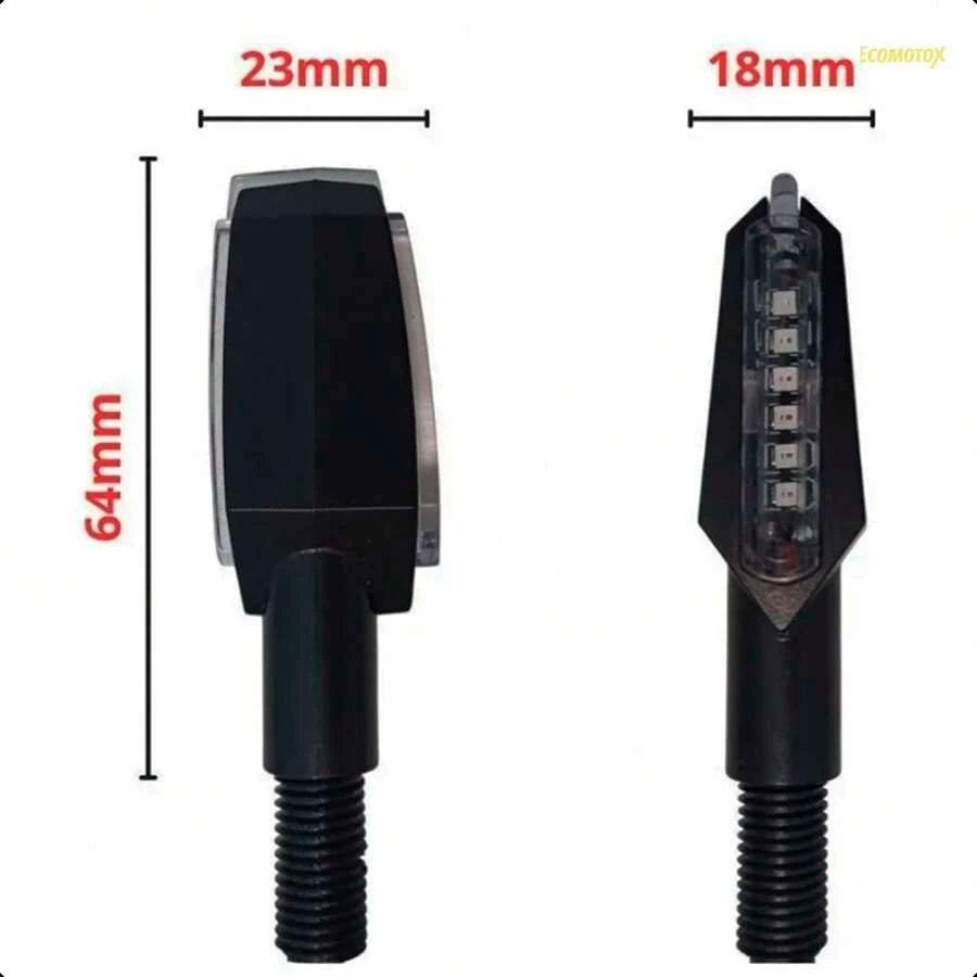 Direccional LED Moto Amarillo ZXD-01 Universal Alta Visibilidad
