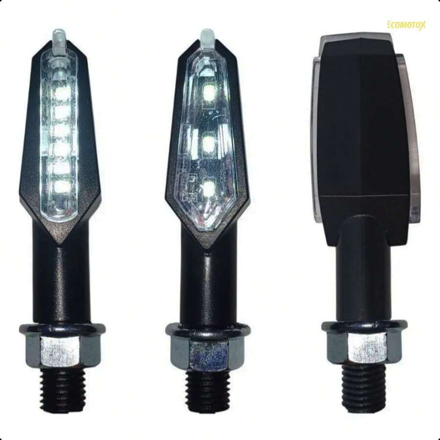 Direccional LED Moto Amarillo ZXD-01 Universal Alta Visibilidad