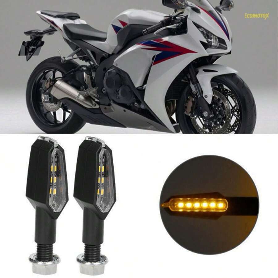 Direccional LED Moto Amarillo ZXD-01 Universal Alta Visibilidad