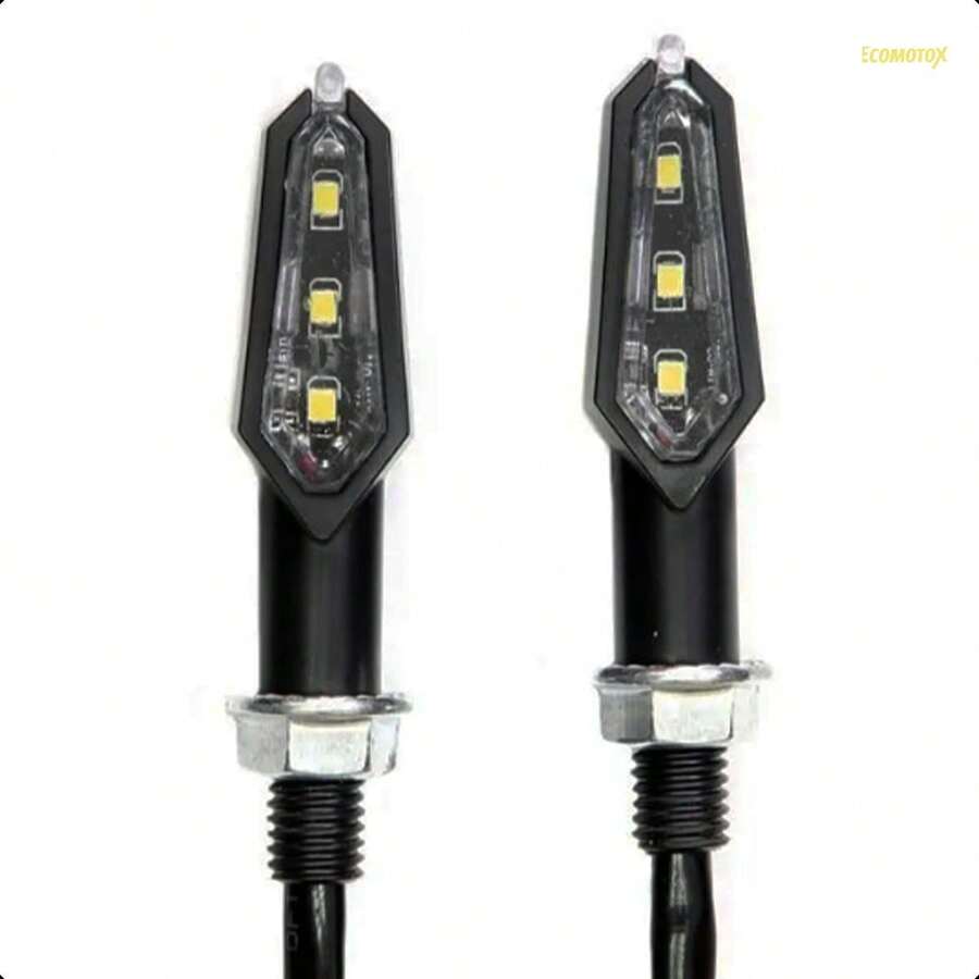 Direccional LED Moto Amarillo ZXD-01 Universal Alta Visibilidad