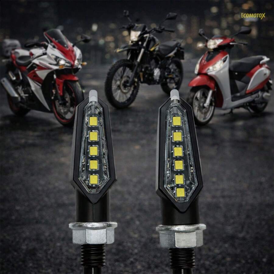 Direccional LED Moto Amarillo ZXD-01 Universal Alta Visibilidad