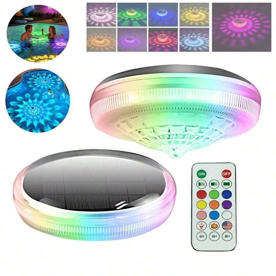 2 Luces De Piscina Flotantes