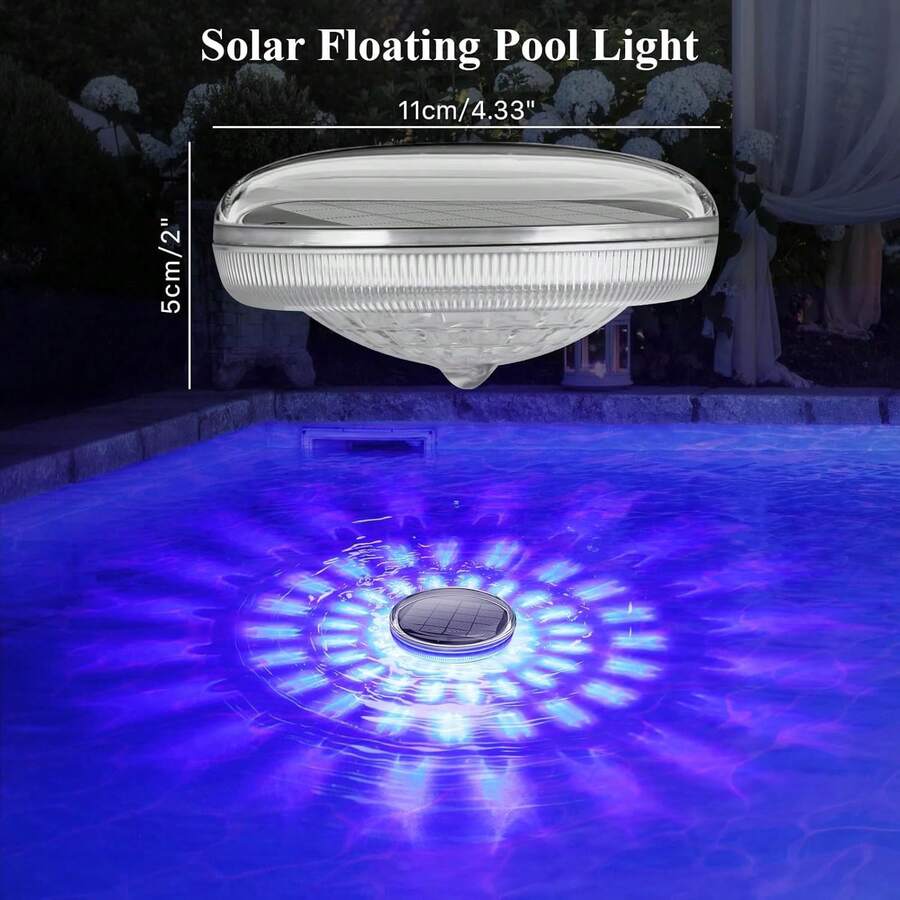 2 Luces De Piscina Flotantes