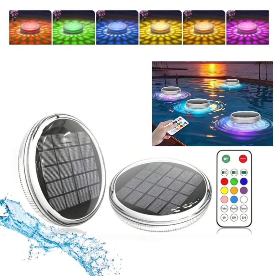 2PCS Luces de piscina flotantes