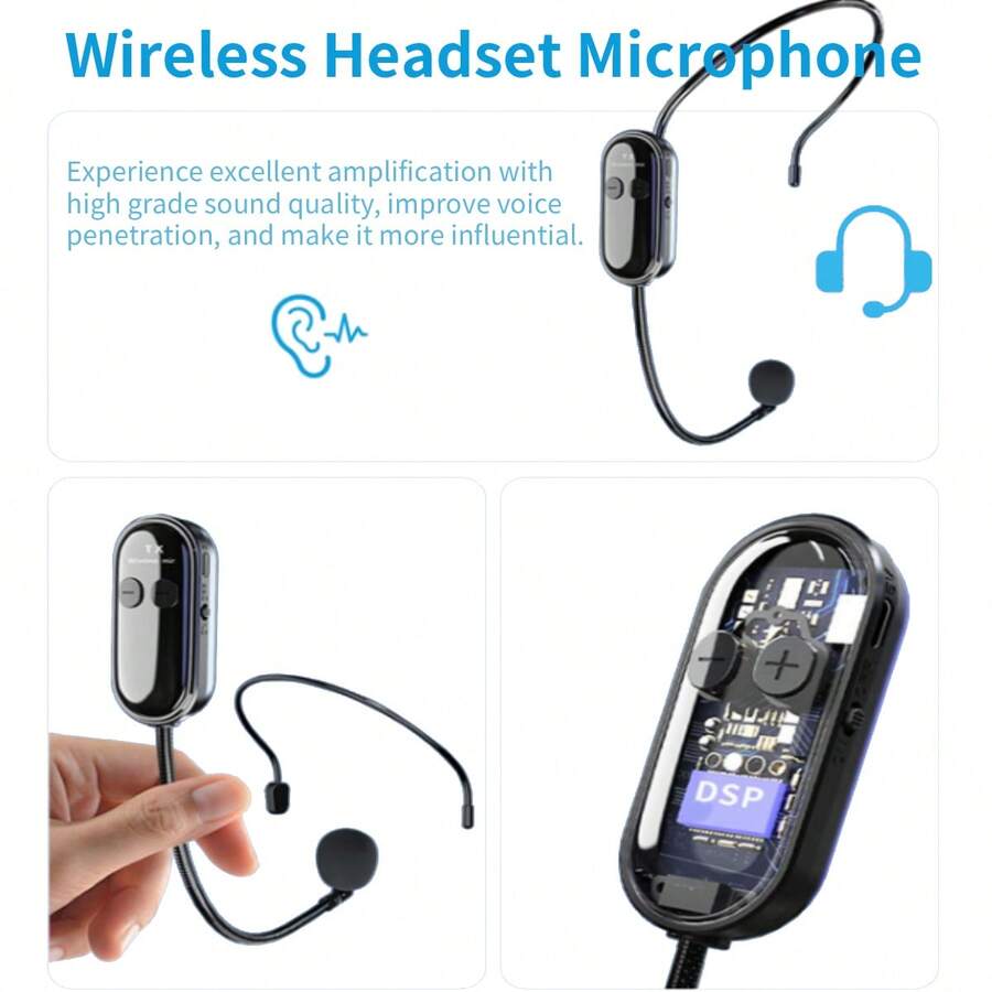 2Pcs Sistema de micrófono inalámbrico