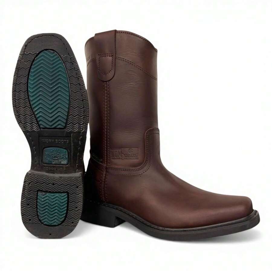 Bota Industrial Vaquera Uso Rudo Piel Suela Hule American WELT