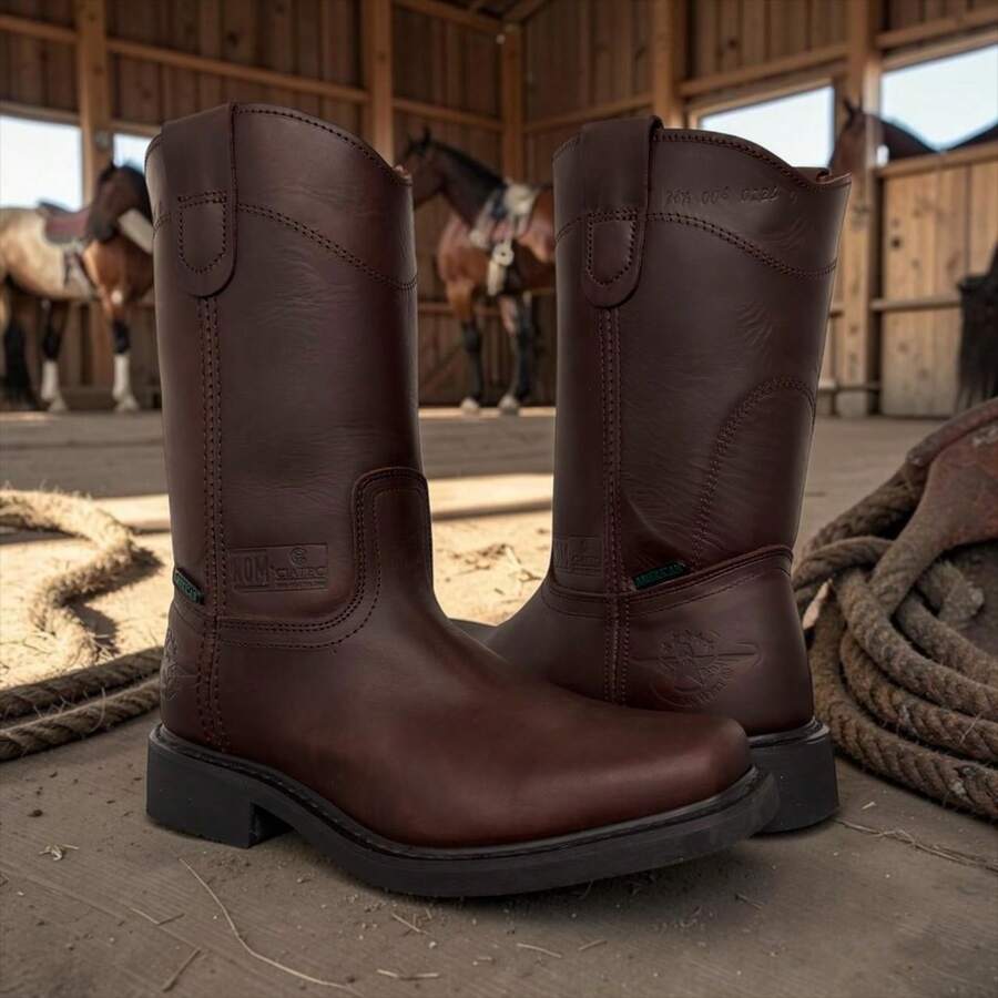 Bota Industrial Vaquera Uso Rudo Piel Suela Hule American WELT