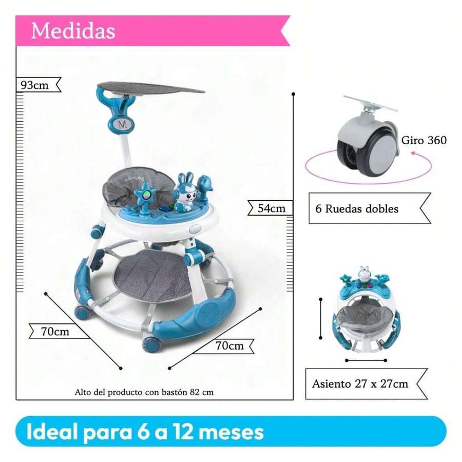 Andadera 4 en 1 para bebé