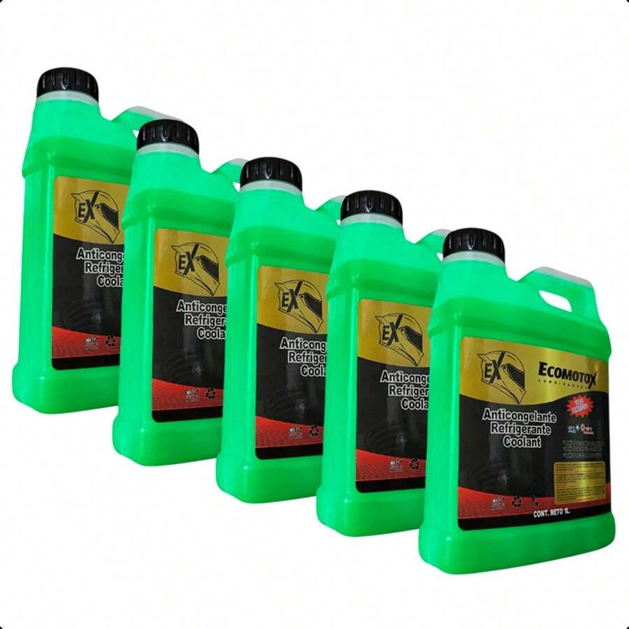 Pack 5 Anticongelante Verde Universal para Moto