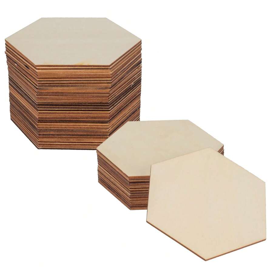 10/20/40 piezas Cuadrados de madera