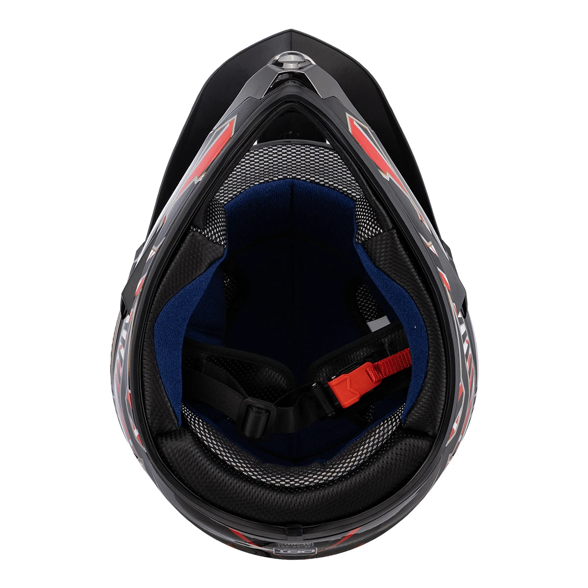 Casco Cross Infantil Niño Moto Con Gafas Guantes Negro+rojo -S