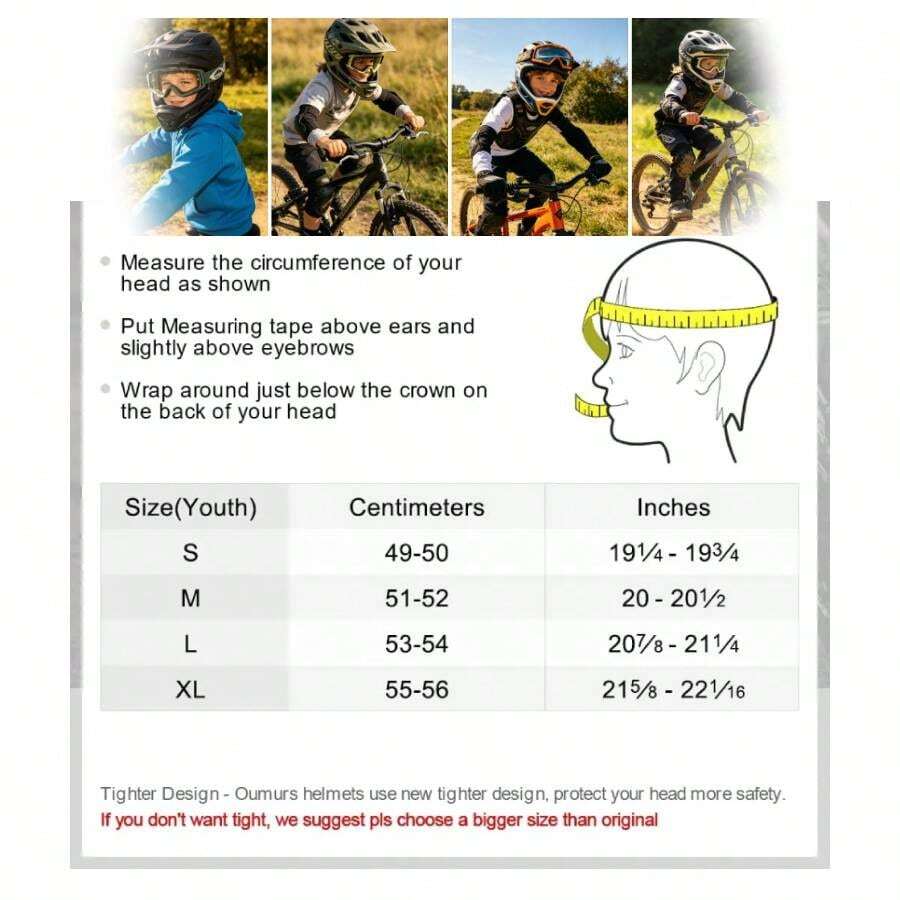 Casco Cross Infantil Niño Moto Con Gafas Guantes Amarillo -M