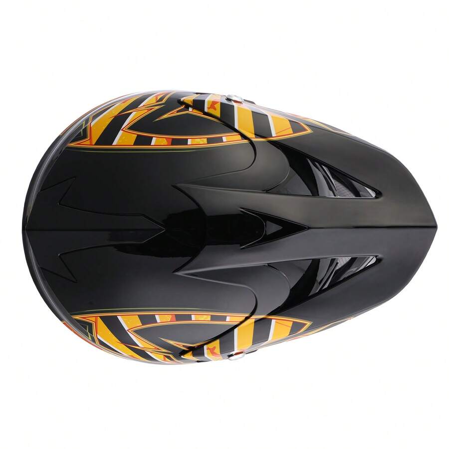 Casco Cross Infantil Niño Moto Con Gafas Guantes Naranja -S